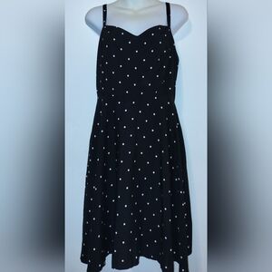 NWT Old Navy Women's Black and White Polka Dot Cami Dress L